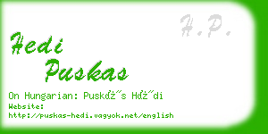 hedi puskas business card